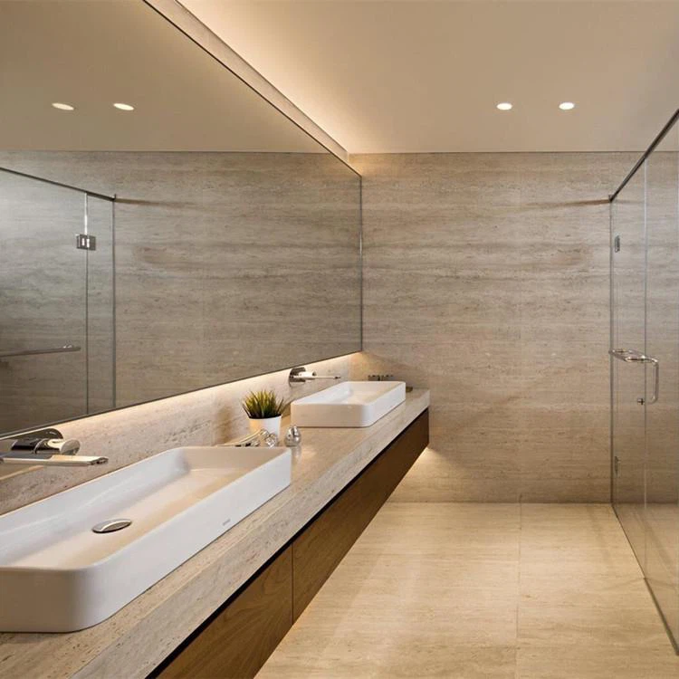 Roman Travertine สำหรับการออกแบบห้องน้ำ 1