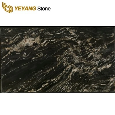ผ้าไหมทองหรูหราหิน Brail Yellow Quartzite แผ่นใหญ่สำหรับขายส่ง