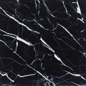 จีนสีดำหินอ่อน Marquina Nero สำหรับออกแบบห้องน้ำและห้องครัวโรงแรม