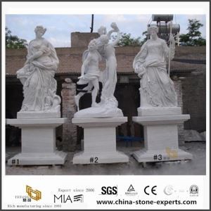 ขาวหินอ่อนศิลปะภาพแกะสลักประติมากรรมสำหรับสวน ภูมิทัศน์