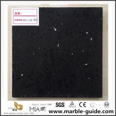 ขายร้อน Quartz Black Countertops ครัวขายส่งหิน Engineered