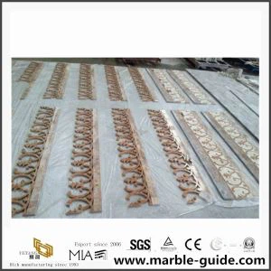 สีแดงและสีขาวหินอ่อน Waterjet กระเบื้องสำหรับตกแต่งชั้น