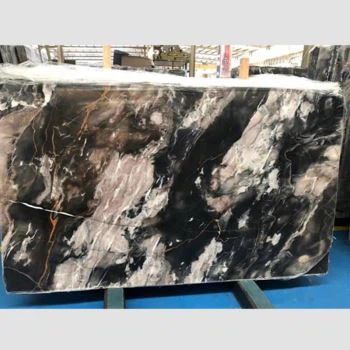 แผ่นหินอ่อนสีดำ Magic Black / Phantom Black Marble Slabs