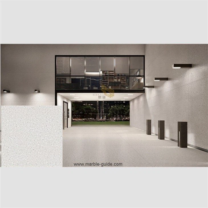 พื้นหินขัดสีขาว Terrazzo