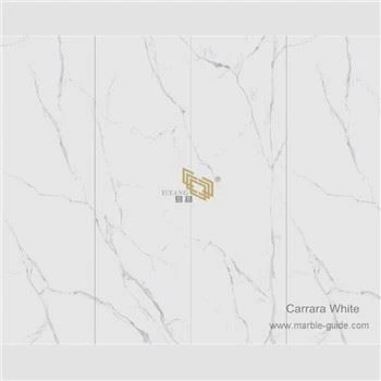 Faux Carrara White Marble Sintered Stone สำหรับ Countertop