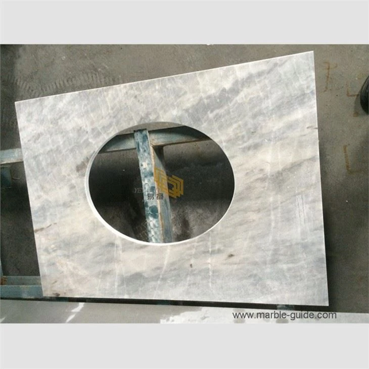 Vermont Light Grey Marble Slab Countertops