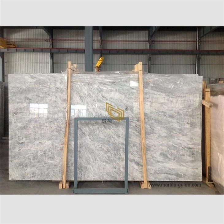 Vermont Light Grey Marble Slab Countertops